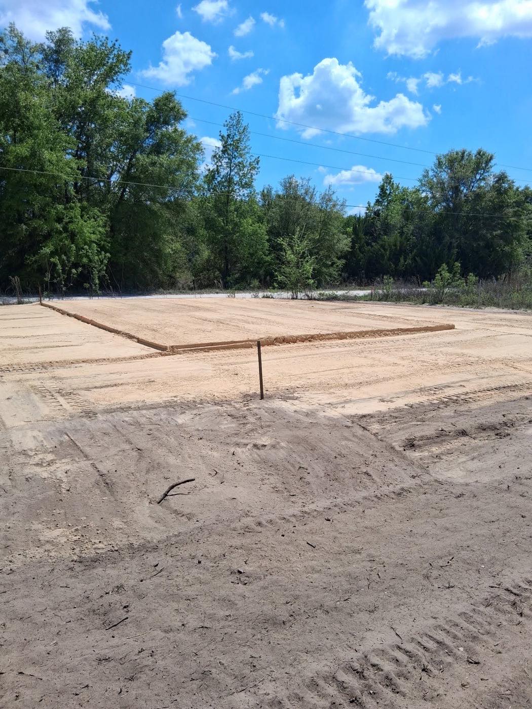 Compacted house pad cut and leveled by Integrity Excavation in Ocala, FL
